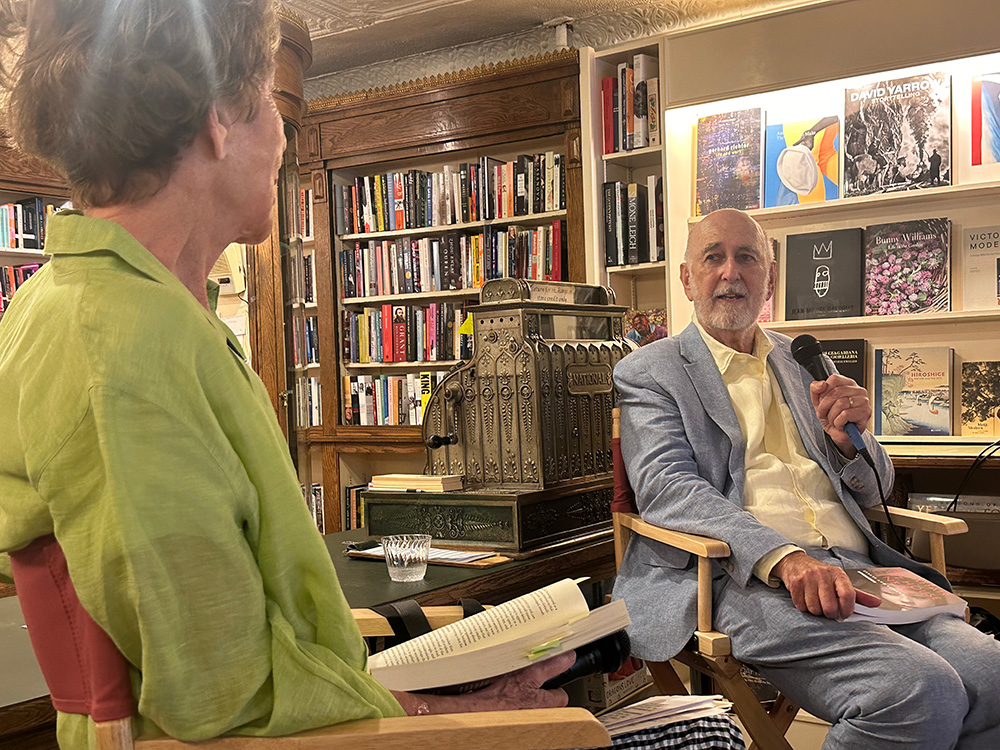 Lopate and critic Molly Haskell at a reading event in July 2024. Photo by David Schwartz.