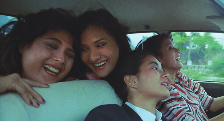 Four women in a car.